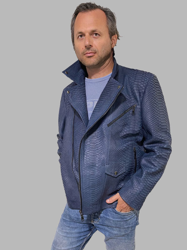 Man's Biker Snakeskin Jacket