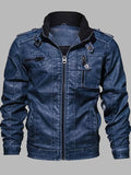 Butler Classic Blue Leather Jacket