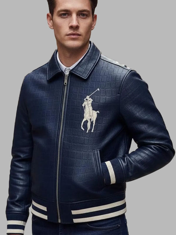 Men’s Polo Leather Jacket