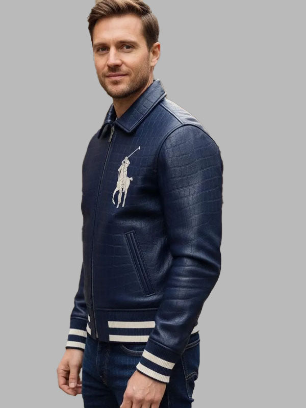 Men’s Polo Leather Jacket