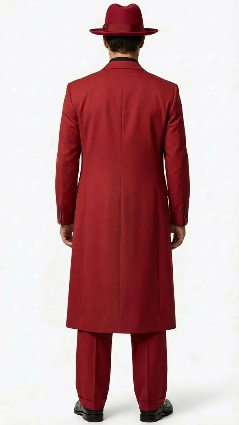 Men’s 1920s Burgundy Zoot Suit
