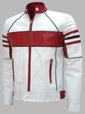 Red And White Leather Jacket