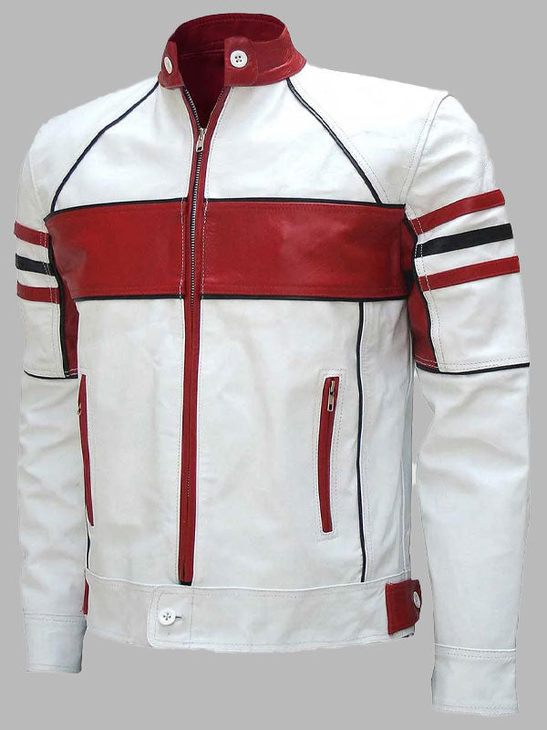 Red And White Leather Jacket