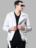 Men Leather Lightweight Biker Jacket