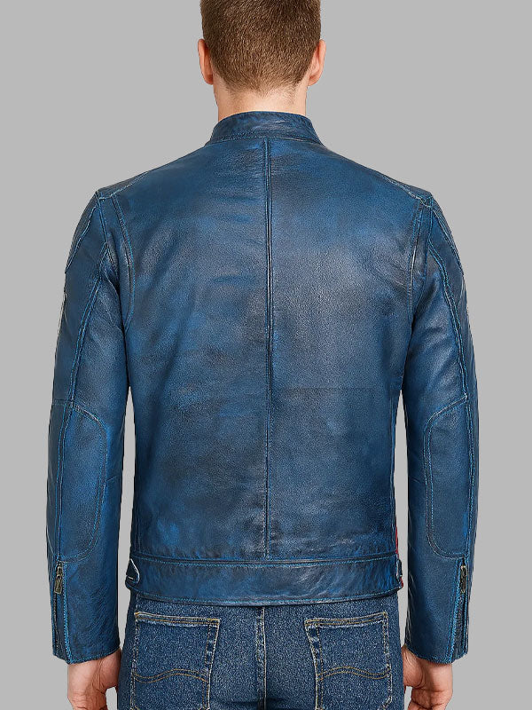 Men's Leather Biker Jacket
