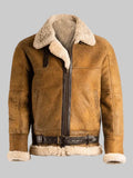 Aviator-Mens-Brown-Sheepskin-Shearling-B3-Leather-Jacket