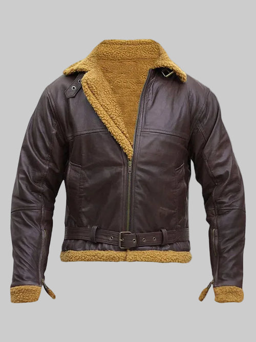 B3-Men-Flying-Aviator-Winter-Sheepskin-Shearling-Bomber-Leather-Jacket