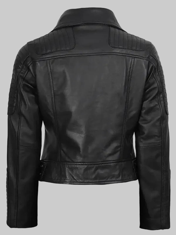 Bari-Black-Womens-Real-Leather-Biker-Jacket-Black