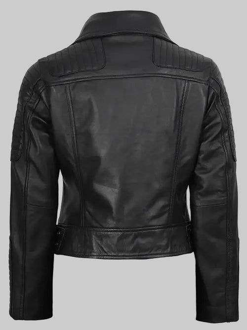 Bari-Black-Womens-Real-Leather-Biker-Jacket-Black