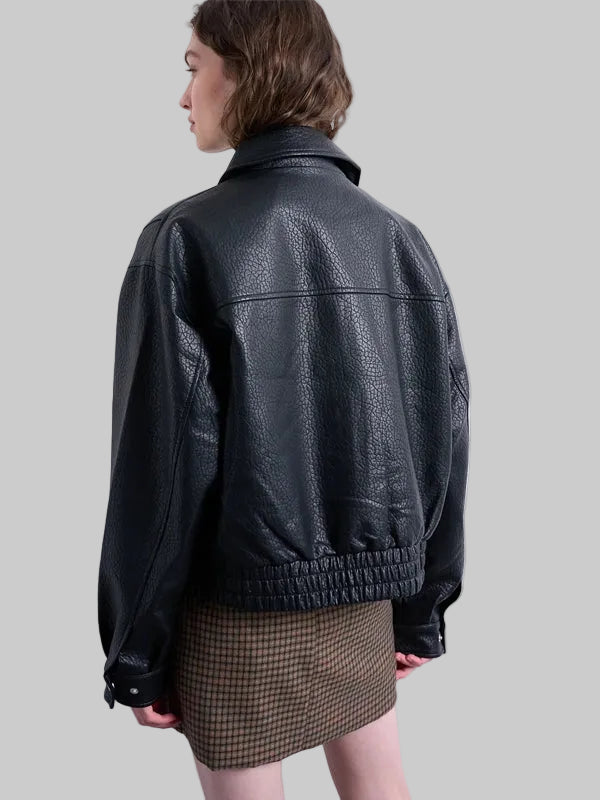 Black-Boxy-Faux-Leather-Bomber-Jacket