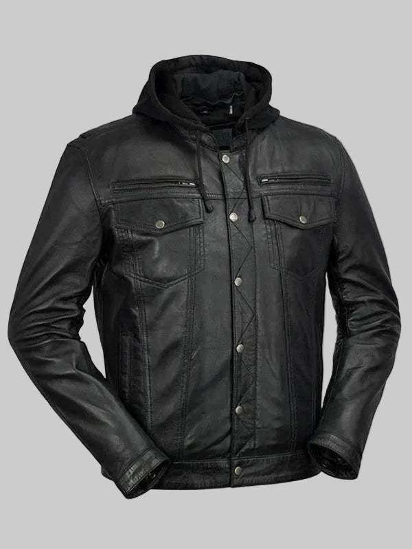 Black-Leather-Hooded-Jacket-Mens
