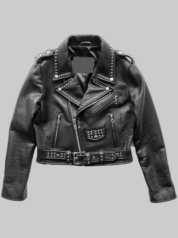 Cropped-Studded-Bowery-Black-Leather-Biker-Jacket