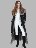 Juanita Black Long Length Sheepskin Coat