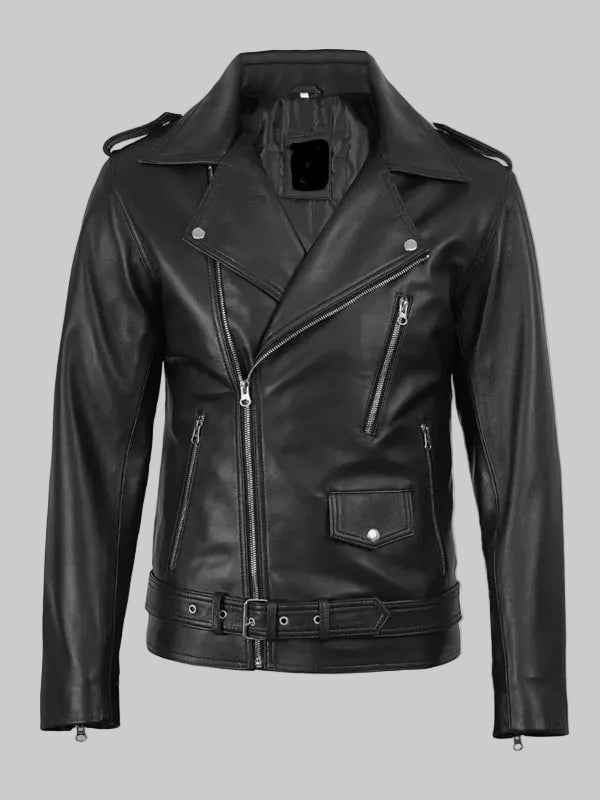 Mens-Black-Asymmetrical-Biker-Style-Leather-Jacket