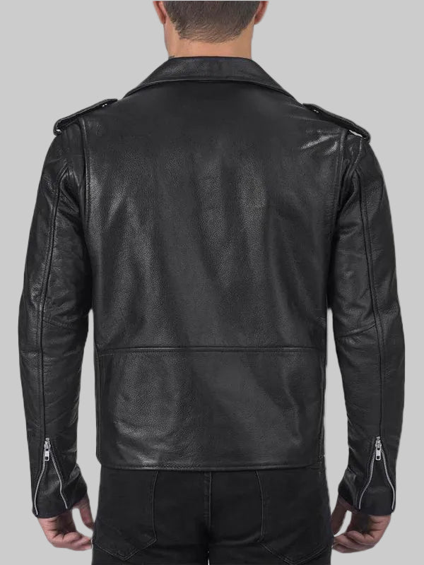 Mens-Brando-Black-Biker-Leather-Jacket-Back