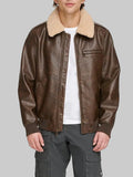 Mens-Faux-Leather-Aviator-Bomber-Jacket-With-Sherpa-Collar