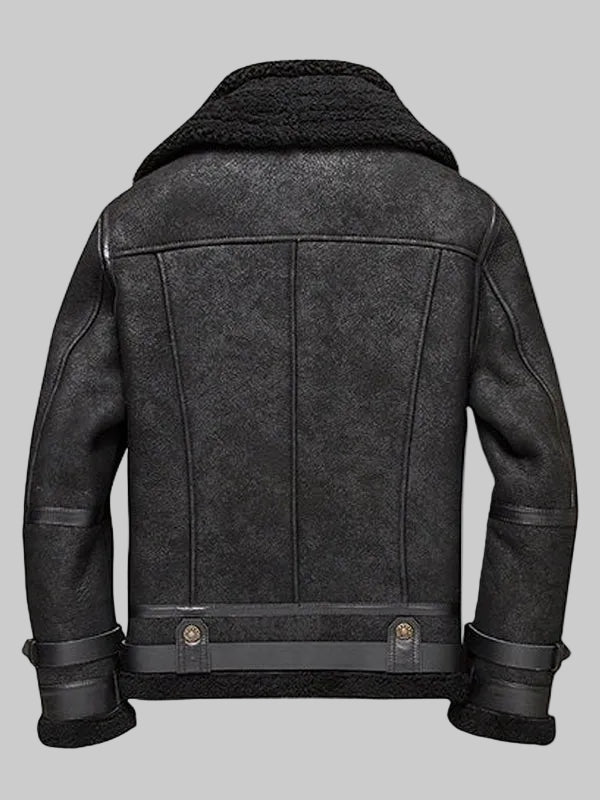 Mens-Flight-B3-Aviator-Shearling-Bomber-Jacket-BACK