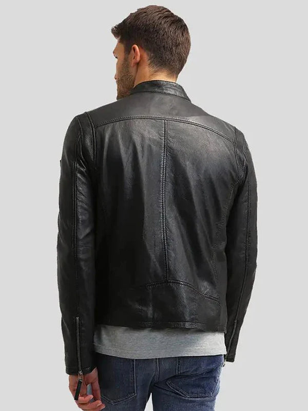 Mens-Jose-Black-Leather-Racer-Jacket-Back