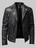 Mens-Leather-Jacket-Motorcycle-Black-Jacket