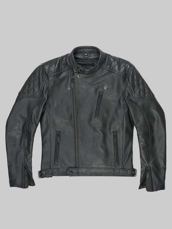 Mens-Twin-Leather-Jacket-Black
