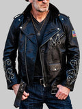 Mens-Vintage-Steelheart-Leather-Black-Biker-Jacket