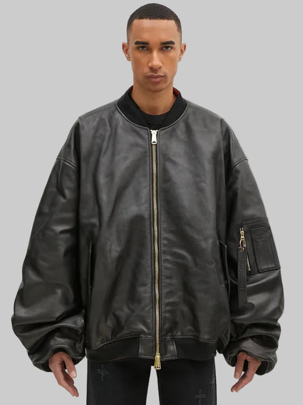 Oversized-Black-Leather-Bomber-Jacket-Men