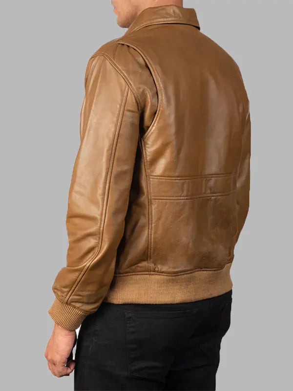 Richard Brown Genuine Bomber Leather Jacket