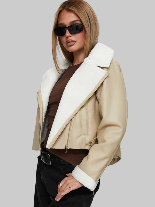 Shearling-Trim-Faux-Leather-Jacket-In-Beige