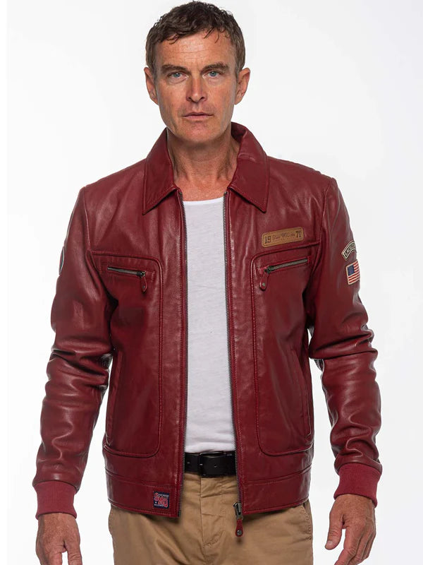 Steve-McQueen-Virgil-Red-Leather-Jacket