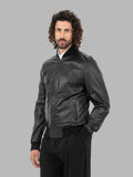 John Black Bomber Real Leather Jacket