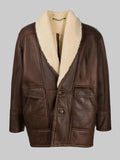 Vintage-Brown-Leather-Shearling-Jacket