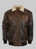 Vintage-Leather-Bomber-Jacket-Brown