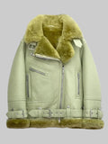 Women-Light-Green-Aviator-Style-Sheepskin-Shearling-Leather-Jacket