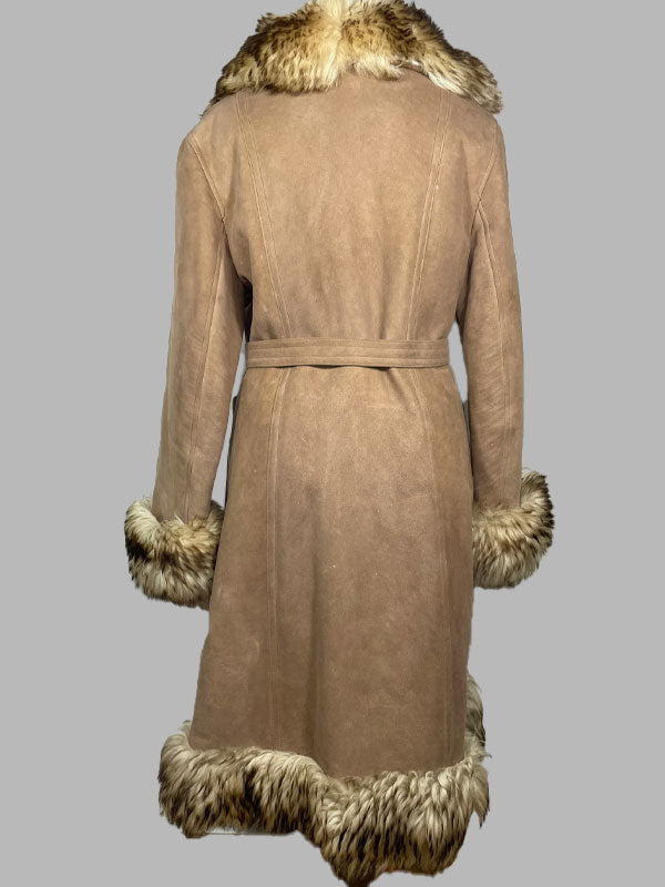 Women Vintage 60/70s shearling sheepskin princess coat