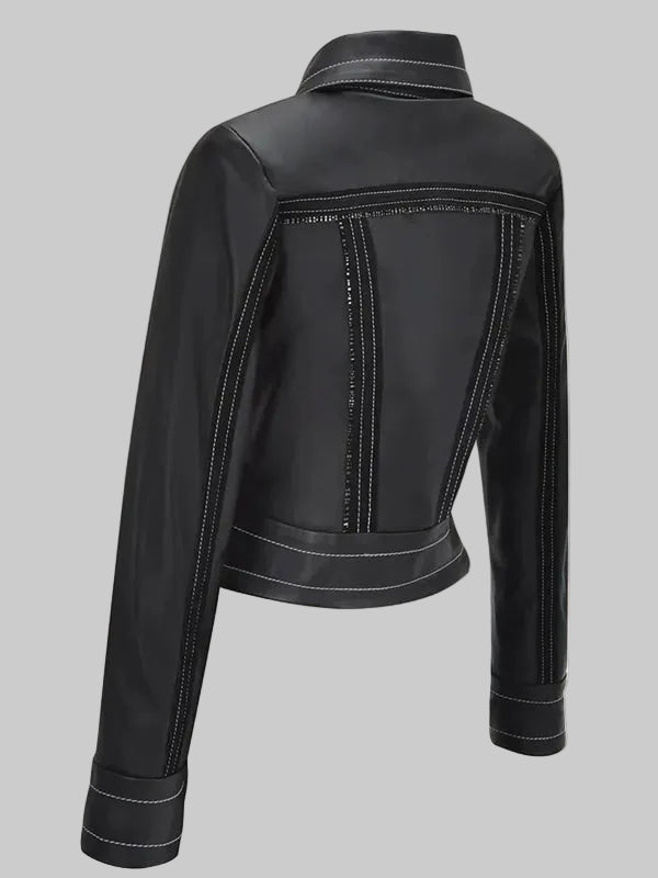 Womens-Black-Stitching-Leather-Jacket