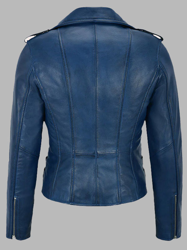 Kimberly Classic Leather Biker Jacket