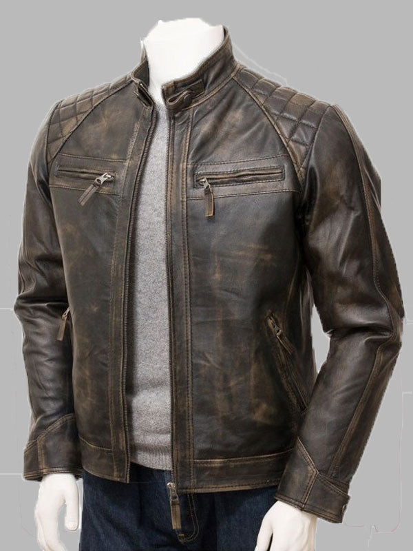 Morrow Vintage Brown Leather Jacket