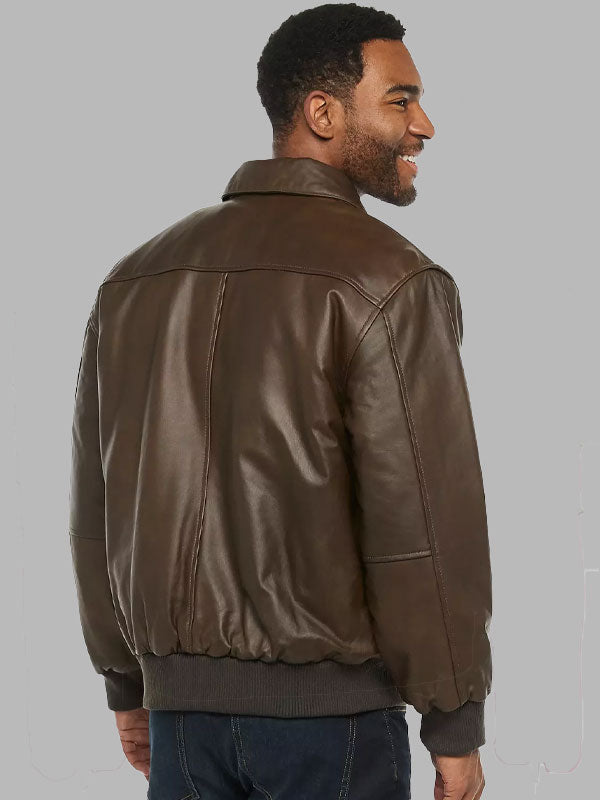 David Vintage Brown Leather Jacket