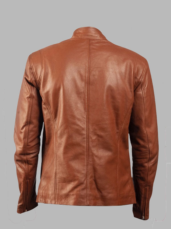 Brandon Iconic Brown Stylish Vintage Leather Jacket