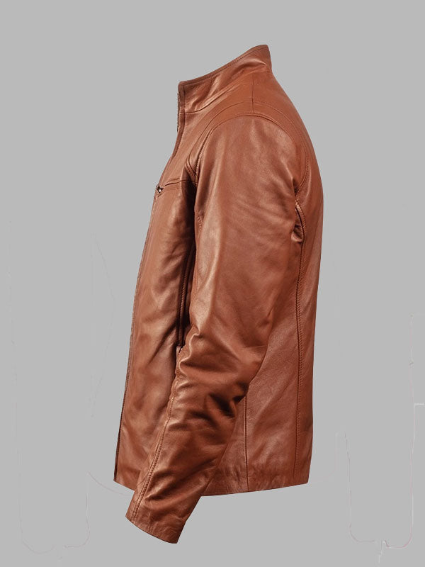 Brandon Iconic Brown Stylish Vintage Leather Jacket