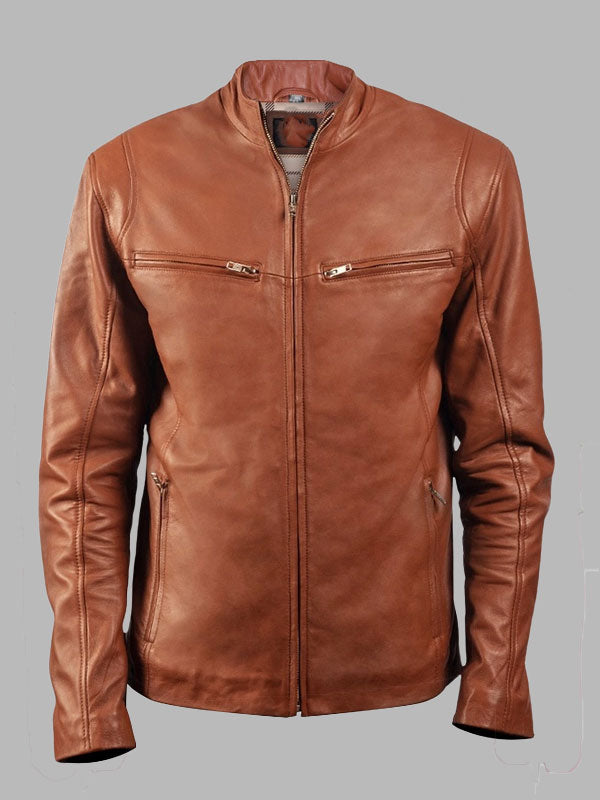 Brandon Iconic Brown Stylish Vintage Leather Jacket
