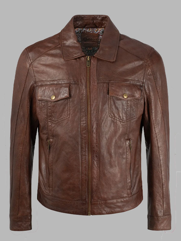 John Vintage Brown Leather Jacket