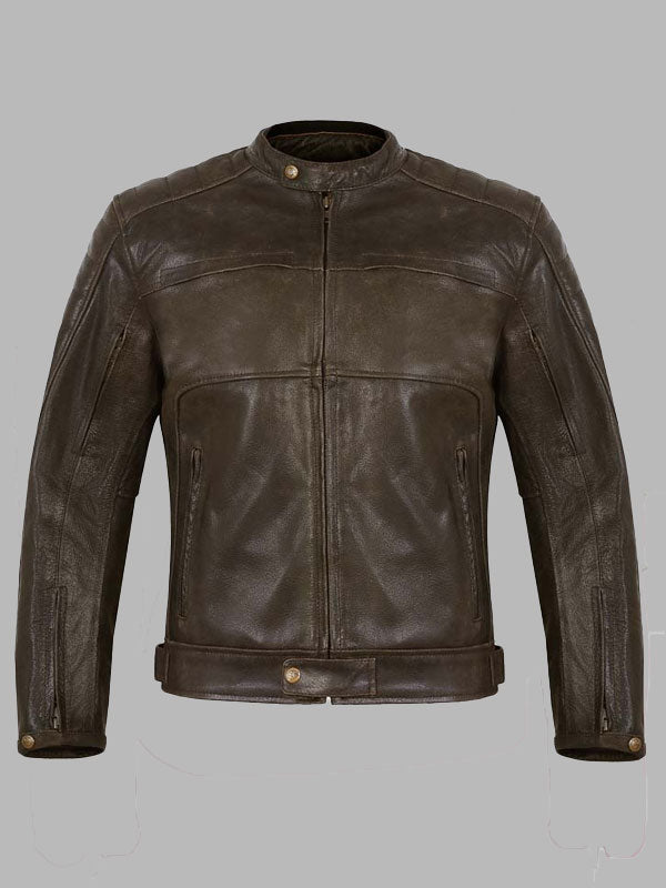 Stephens Brown Vintage Motorcycle Leather Jacket