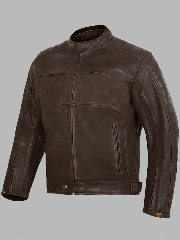 Stephens Brown Vintage Motorcycle Leather Jacket