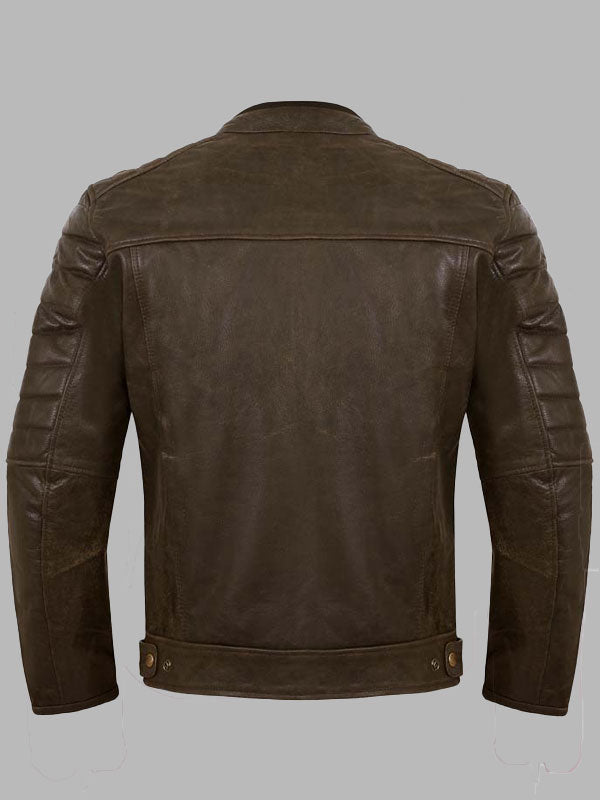Stephens Brown Vintage Motorcycle Leather Jacket