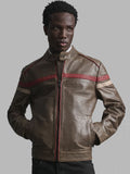 Brett Brown Vintage Leather Racer Jacket