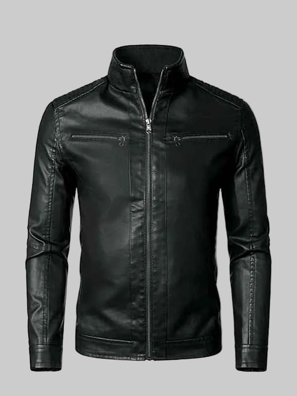 fit-slim-black-biker-leather-jacket-for-men