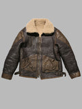 Men's B3 Bomber Shearling Sheepskin Genuine Leather Jacket