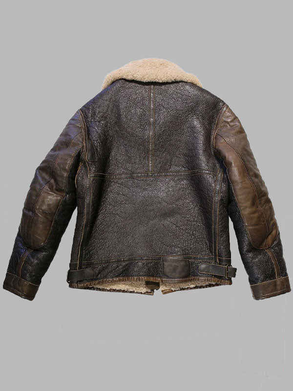 Men's B3 Bomber Shearling Sheepskin Genuine Leather Jacket
